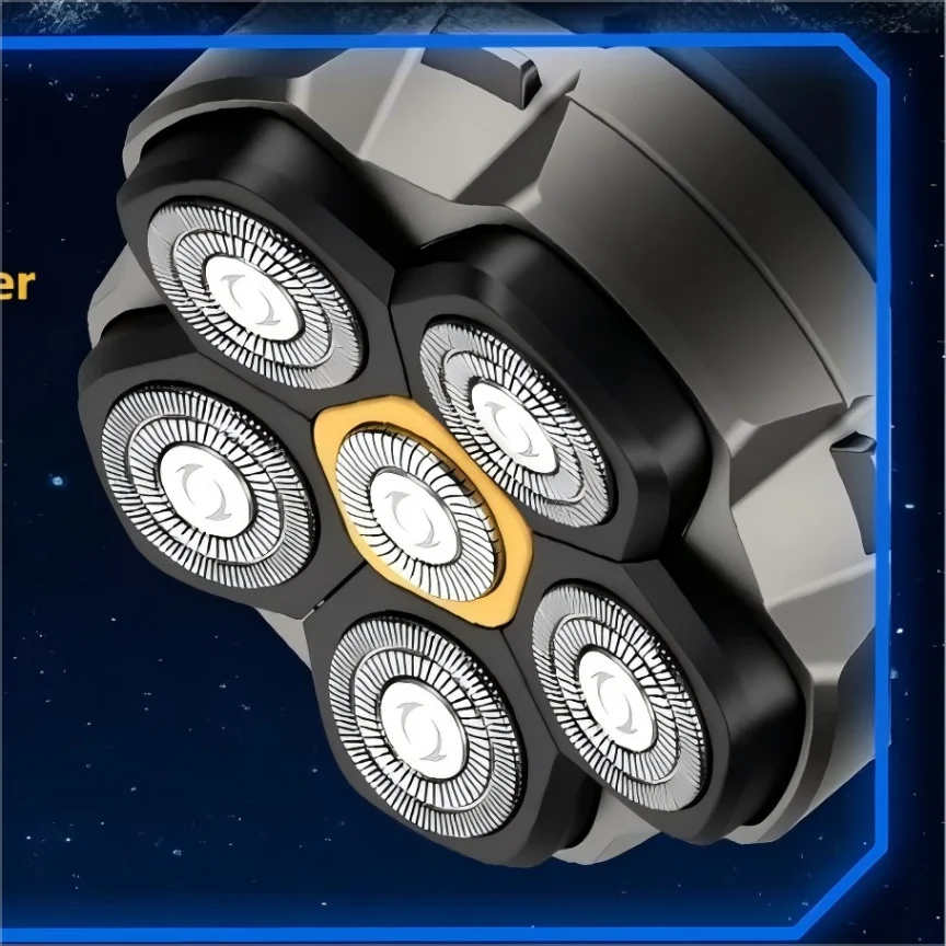 6D Electric Rotary Head Shaver for Men