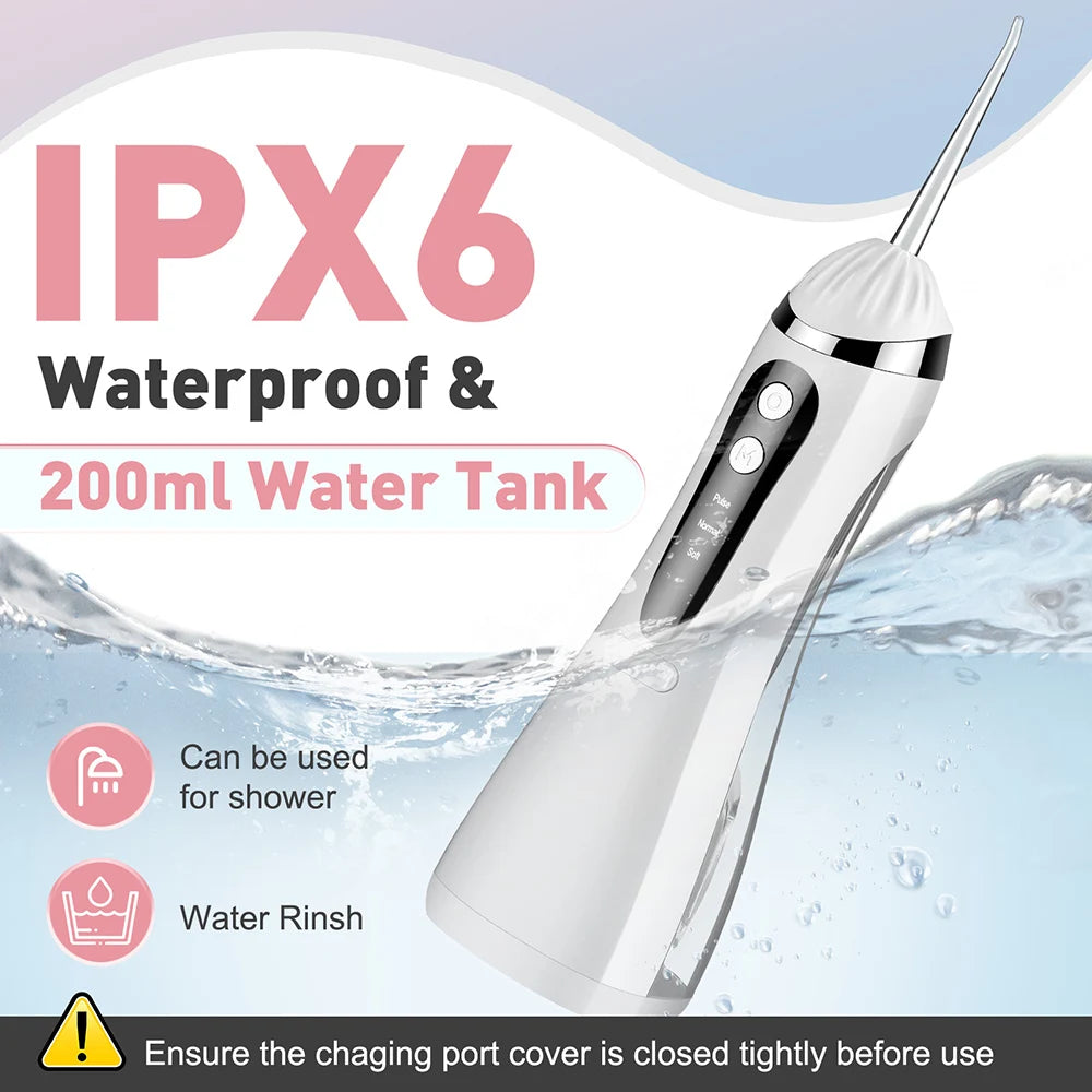 Portable Rechargeable Electric Water Flosser for Teeth Deep Cleaning