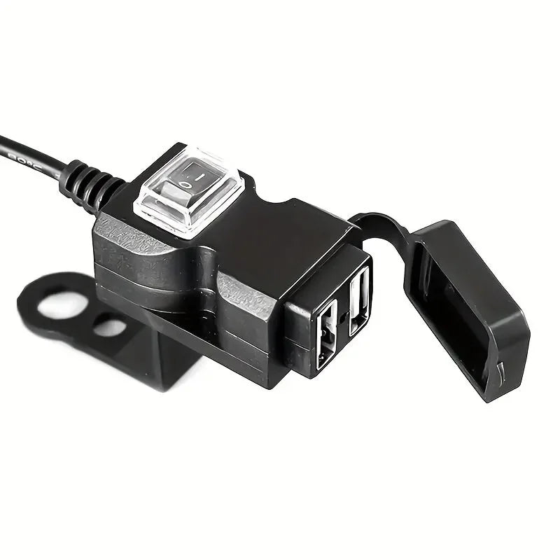 Dual USB Motorcycle Charger for Handlebars and Rearview Mirrors - 7