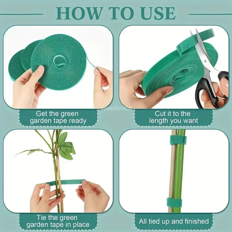 Reusable Adjustable Plant Support Ties for Garden