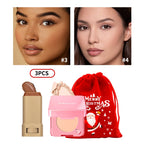 Matte Foundation Stick and Pressed Setting Powder Makeup Set