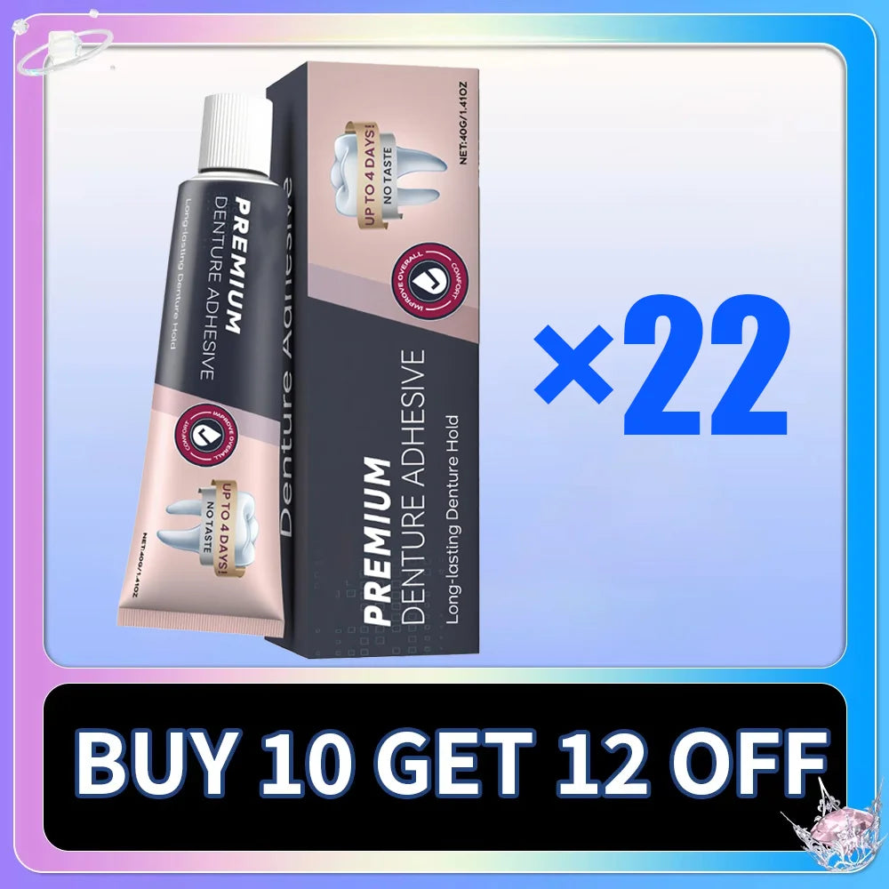 Waterproof Zinc-Free Denture Adhesive for All-Day Hold