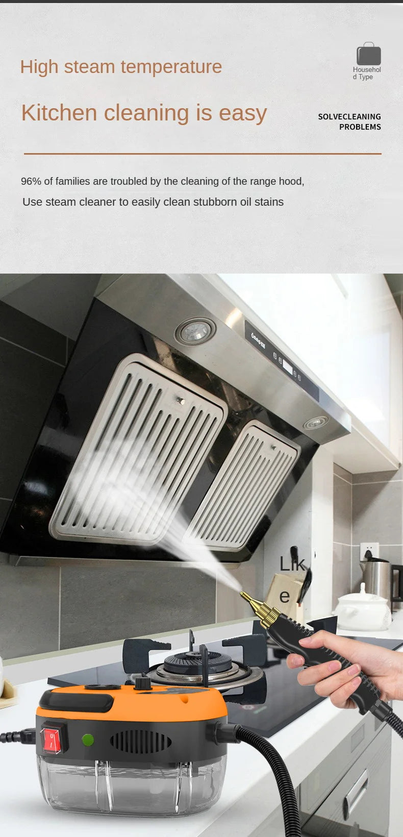 Portable High-Pressure Steam Cleaner for Home and Car - 9