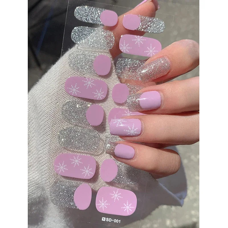 Christmas Snowflake Gel Nail Art Stickers