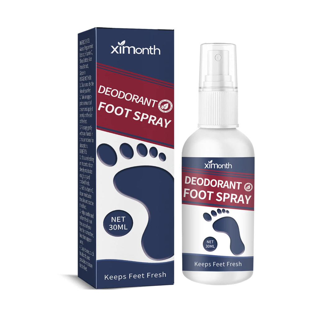Refreshing Deodorizing Foot Spray for Odor Removal and Dry Skin