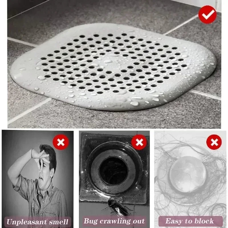 Anti-Clog Silicone Hair Catcher and Drain Strainer