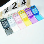 Portable Mini Transparent Flip Calculator with Keychain