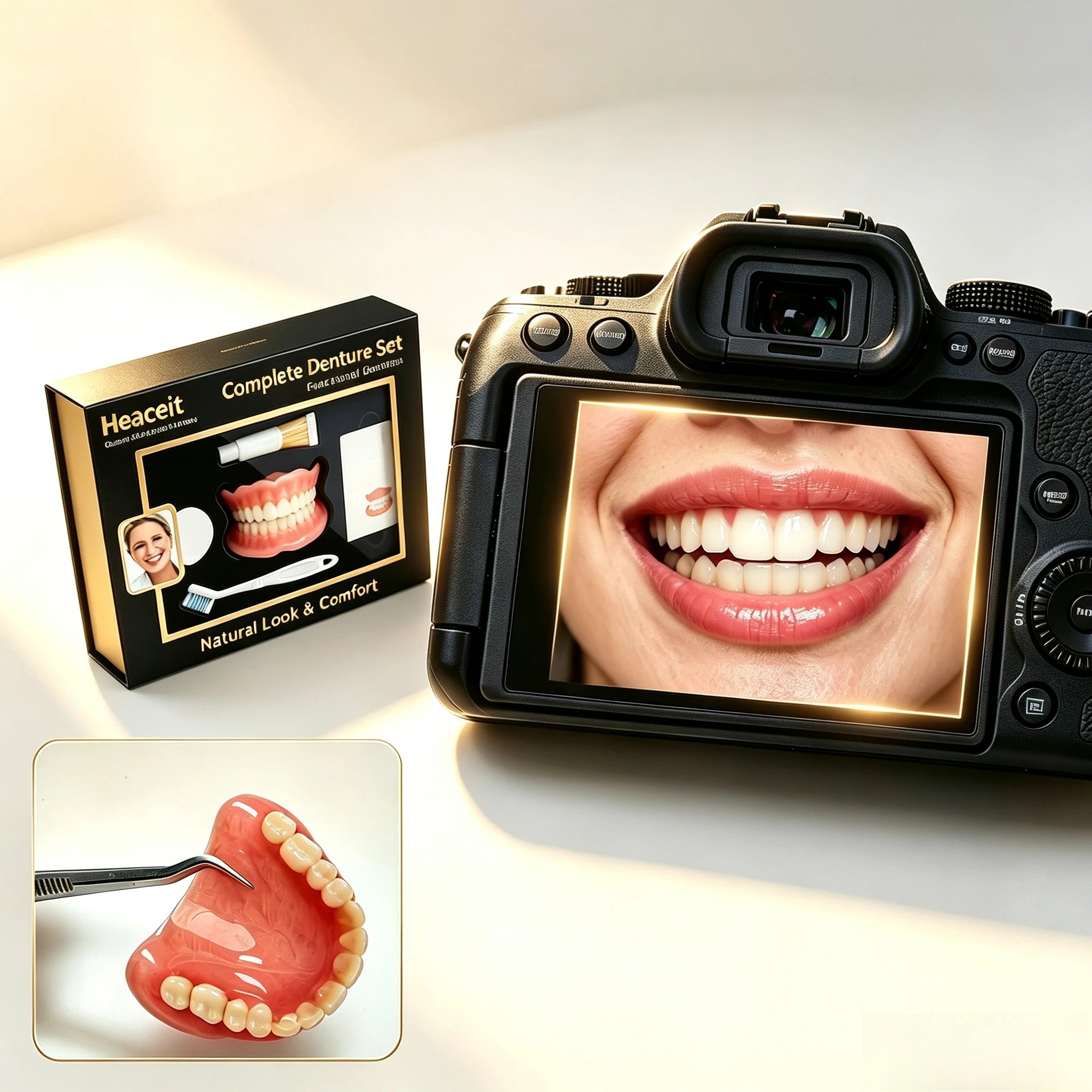 Comfort Fit Silicone Cosmetic Teeth Set - 1