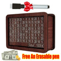 Wooden Money Saving Challenge Box for Cash