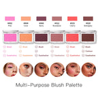 Matte Embossed Blush Palette with Professional Brush