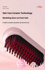 Fast-Heating Cordless Ionic Hair Straightener Brush