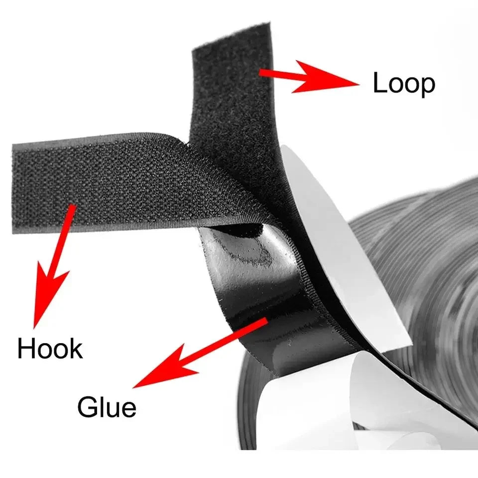 Heavy Duty Self-Adhesive Hook and Loop Fastener Tape - 8