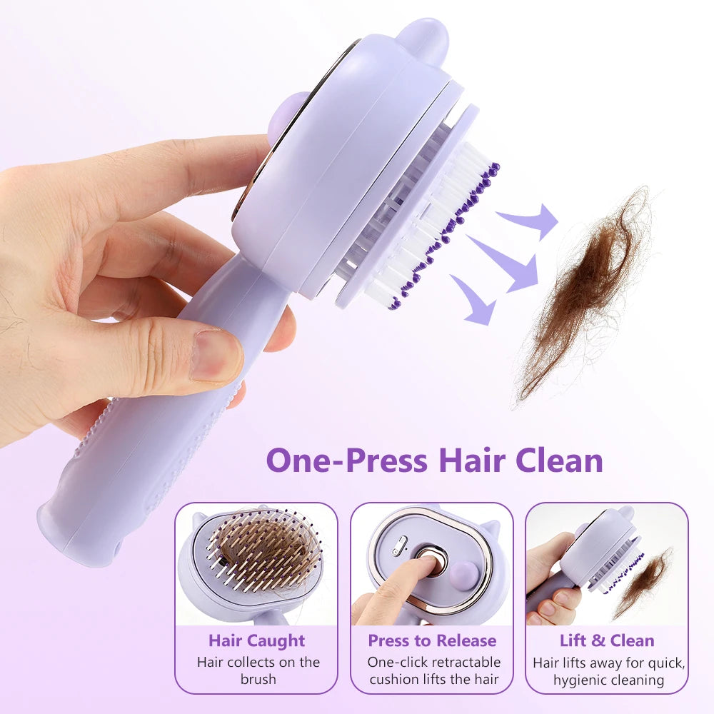 Electric Mist Spray Massage Comb for Hydrating and Detangling Hair