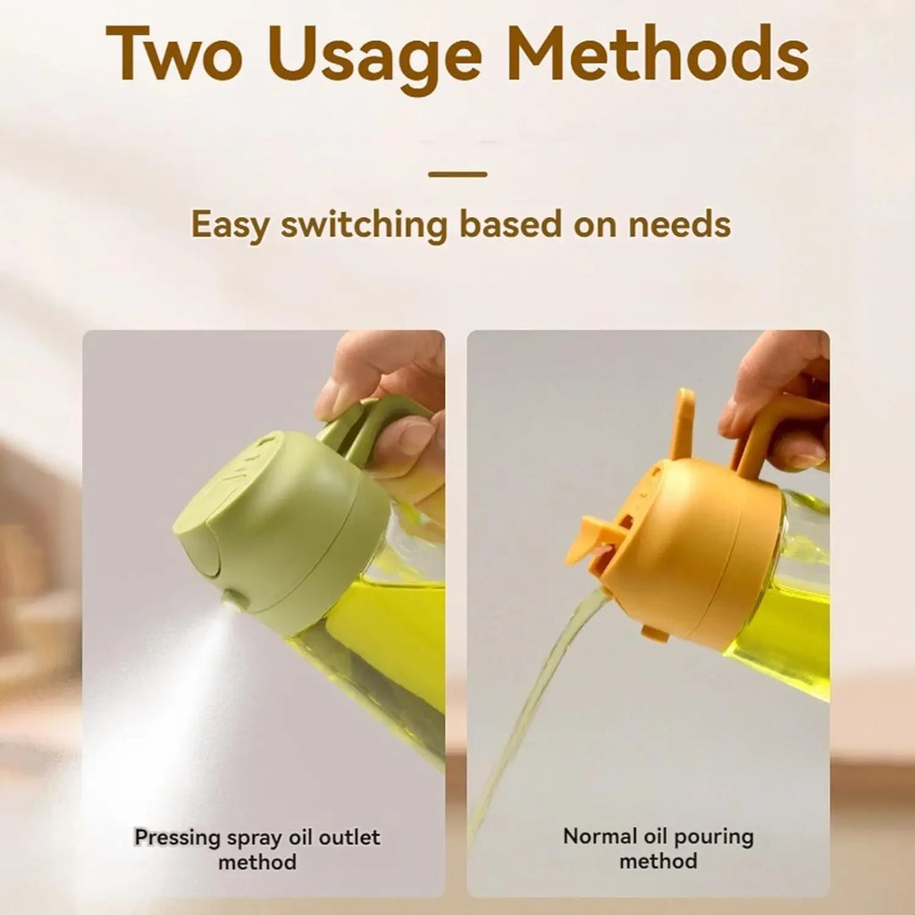 2-in-1 Glass Oil Dispenser and Sprayer for Kitchen