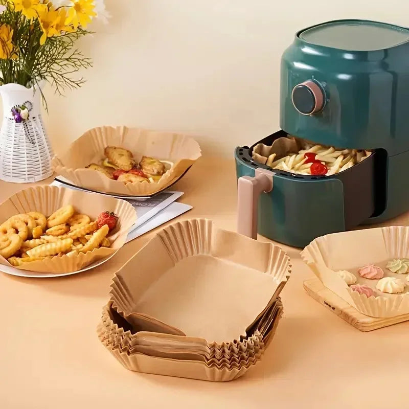 Disposable Non-Stick Air Fryer Parchment Paper Liners - 8