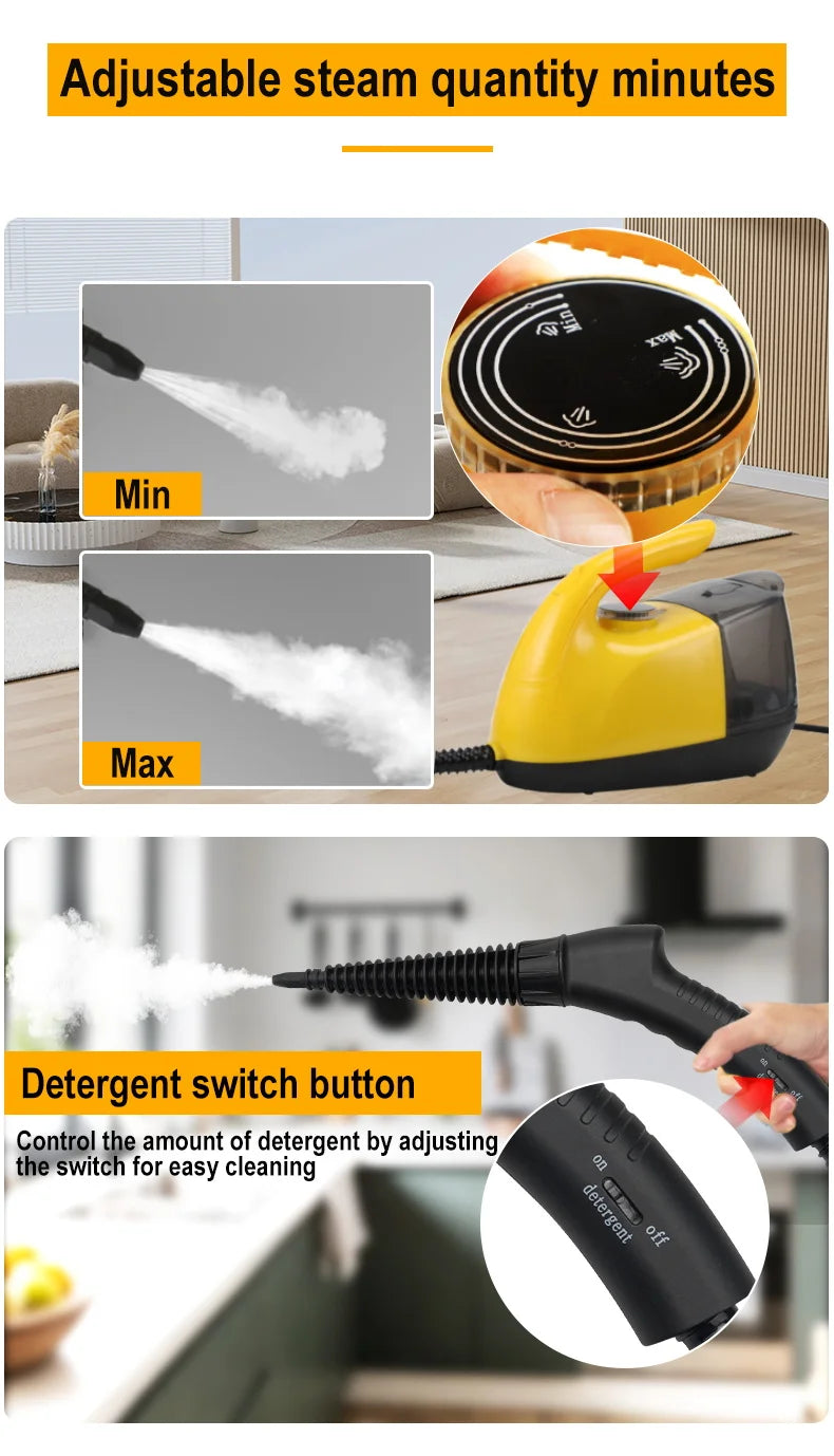 High-Temperature Steam Mop for Home and Car Cleaning