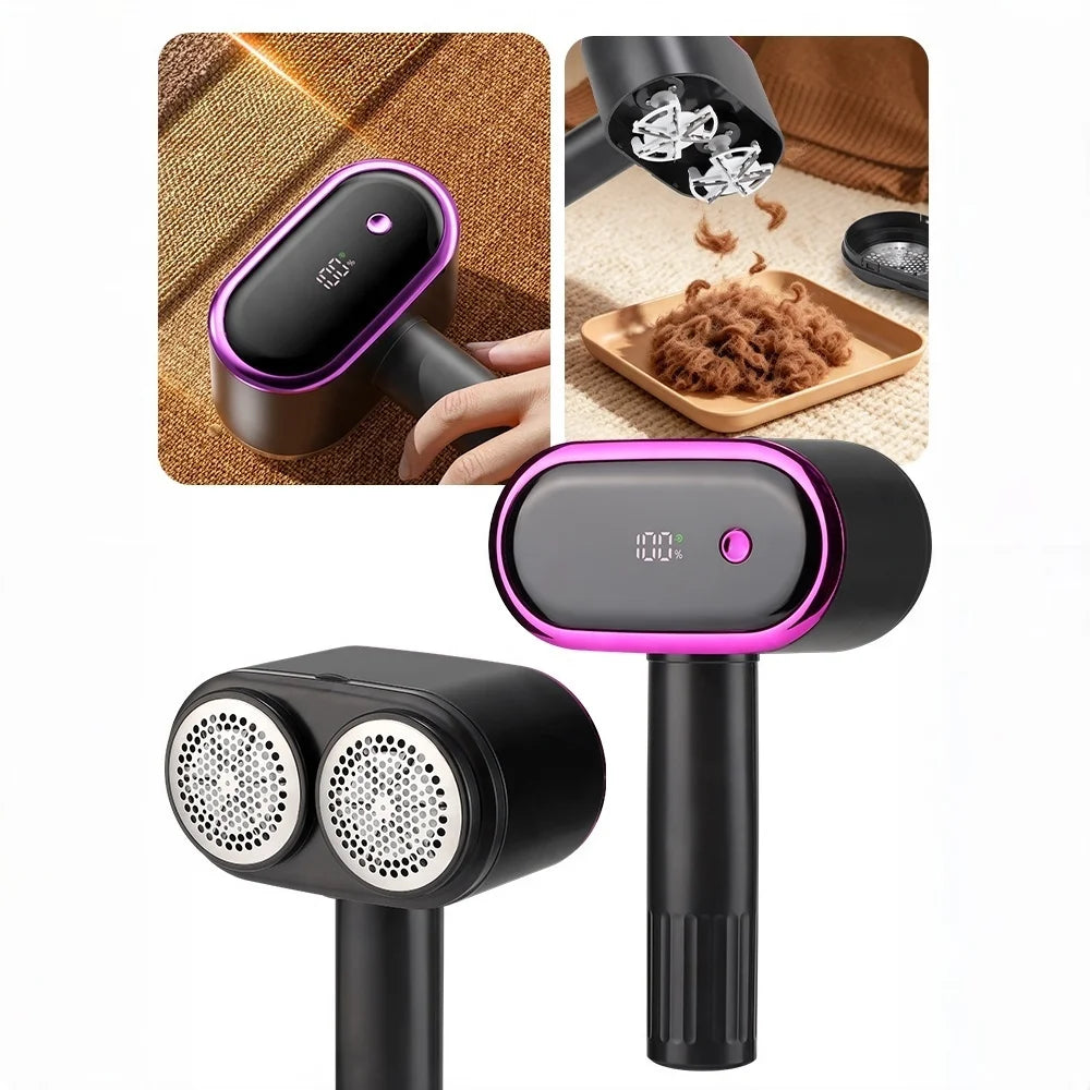 Rechargeable Electric Fabric Shaver with 5-Speed LED Display
