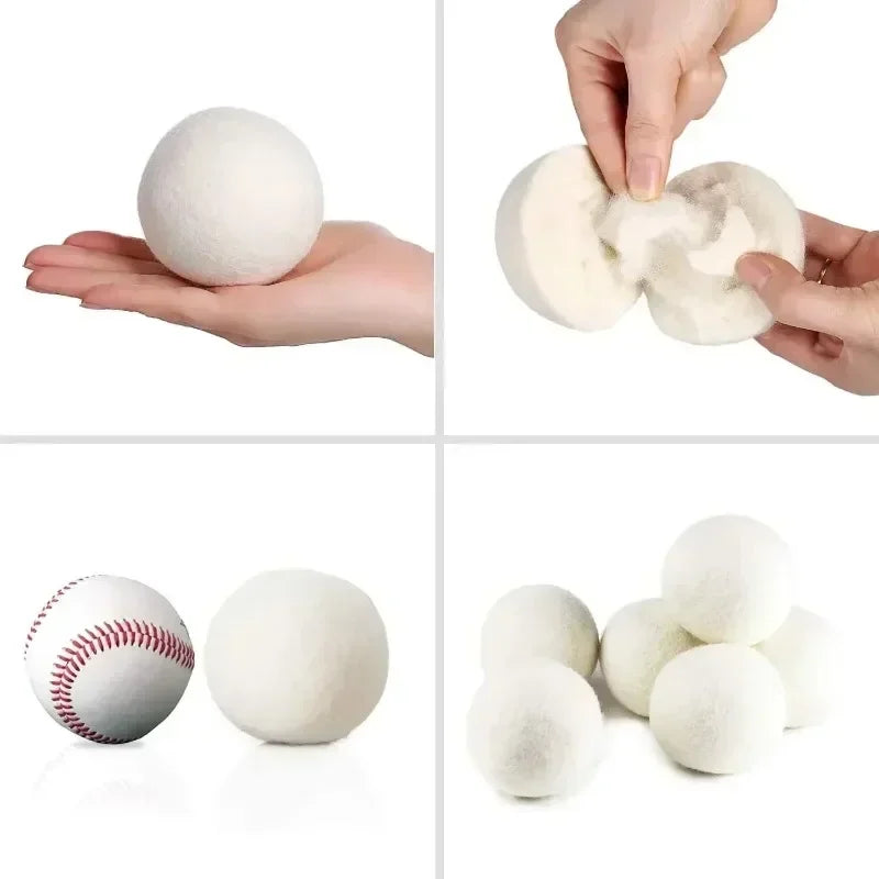 Reusable Wool Dryer Balls for Natural Fabric Softening