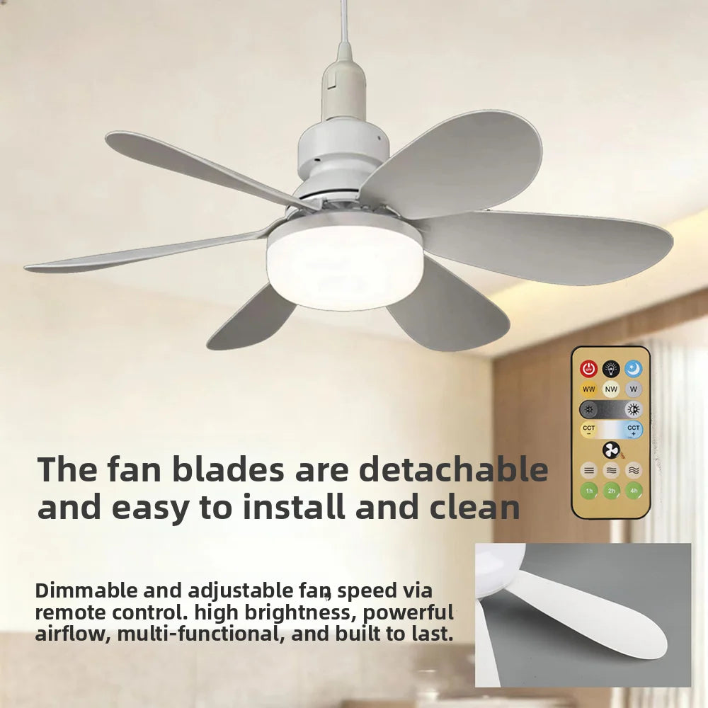 Dimmable LED Ceiling Fan Light with Remote Control