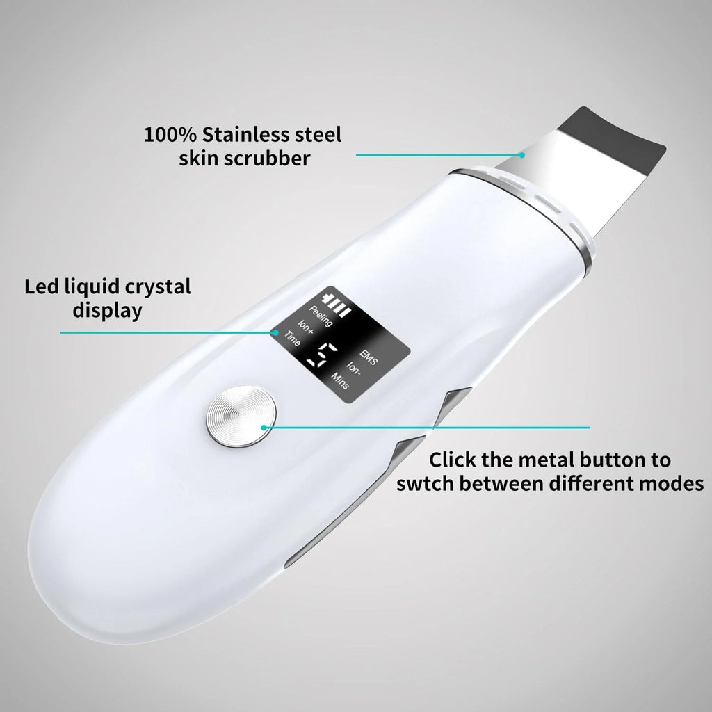 4-in-1 Ultrasonic Facial Skin Scrubber and Pore Cleaner