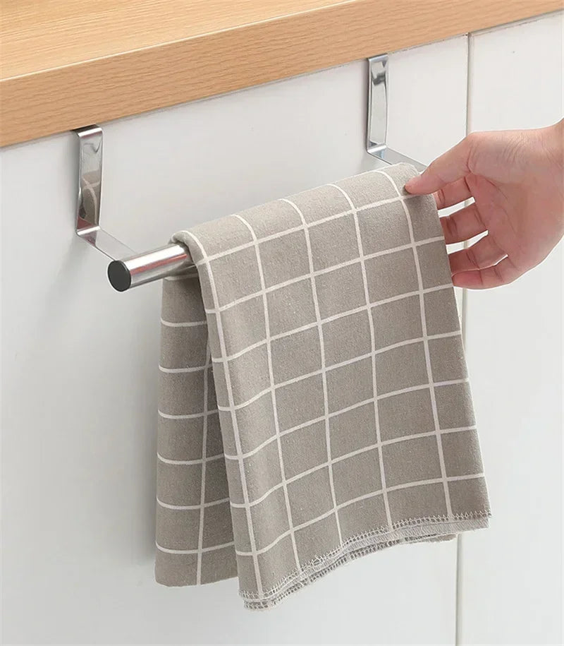 Stainless Steel Over-Cabinet Door Towel Rack