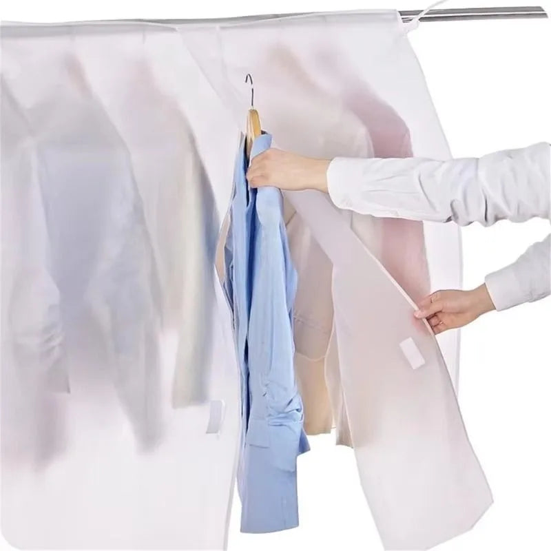 Transparent Hanging Garment Dust Cover for Wardrobe Storage - 2