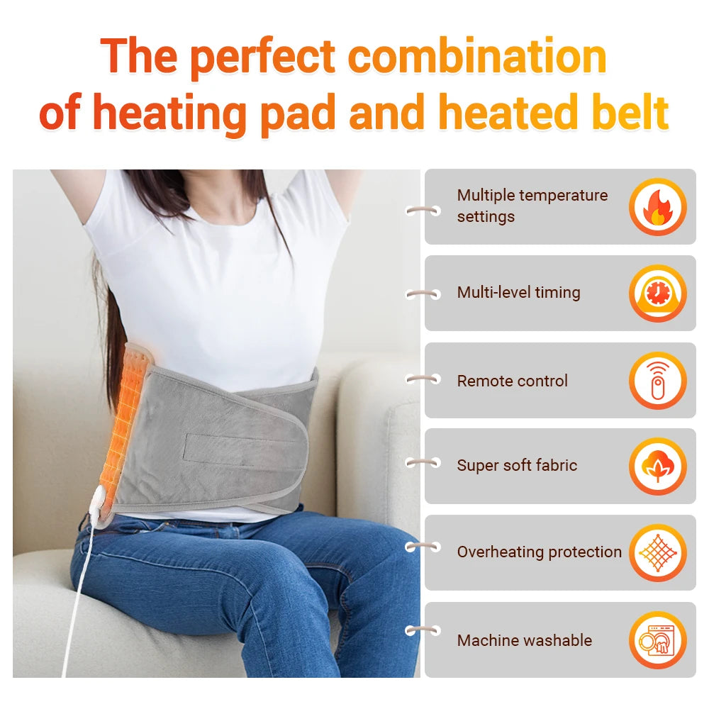 Electric Heating Pad Wrap for Back, Abdomen and Body Relief - 13