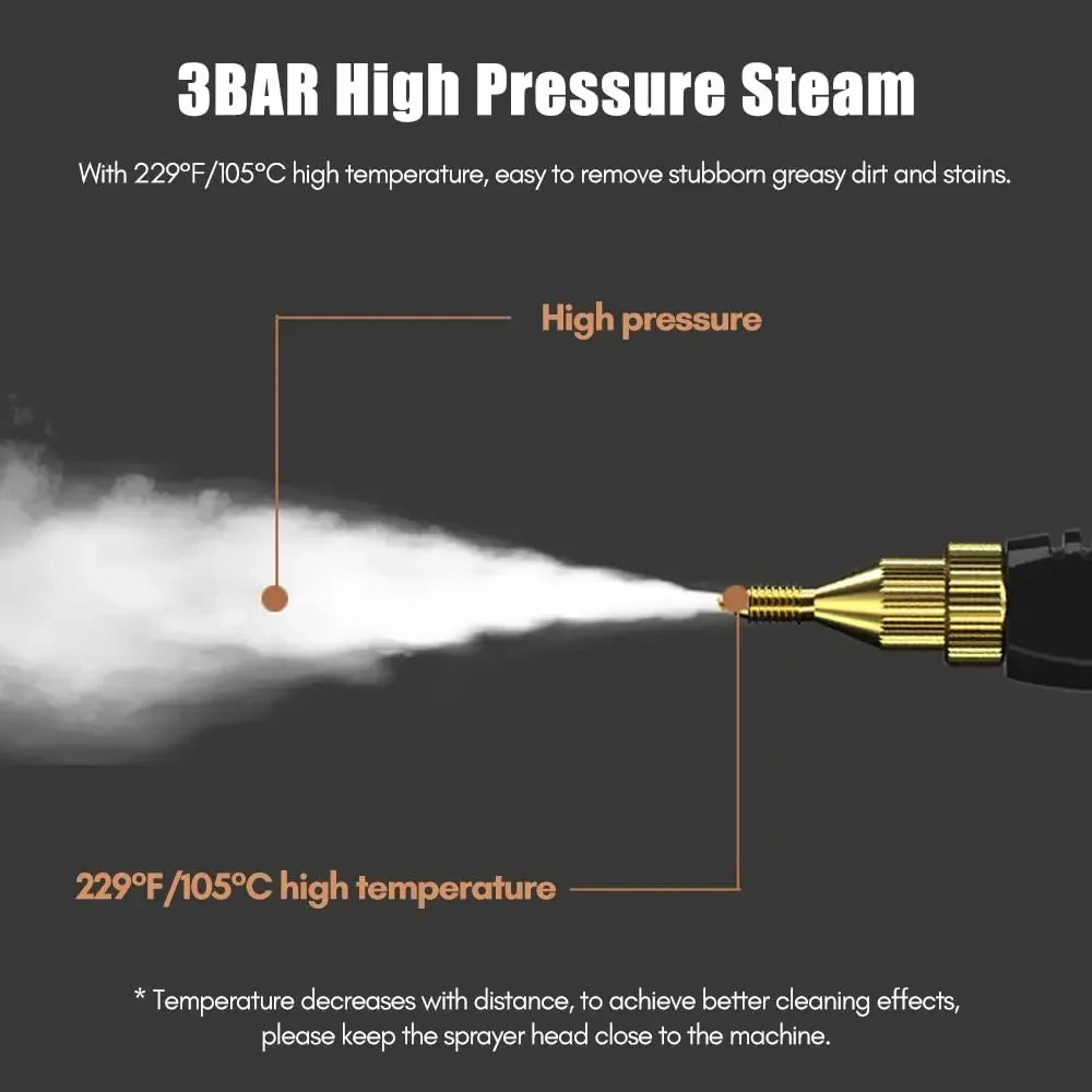 High-Pressure Portable Steam Cleaner for Home and Car - 10