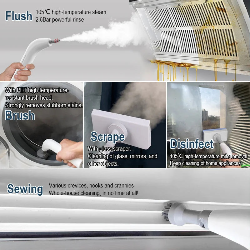 Portable Handheld High-Pressure Steam Cleaner for Home and Auto