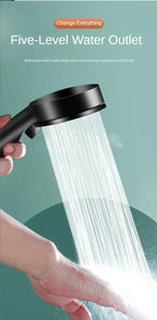 5-Mode High-Pressure Rainfall Handheld Shower Head