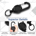 Heavy Duty Retractable Carabiner Key Chain with Steel Wire