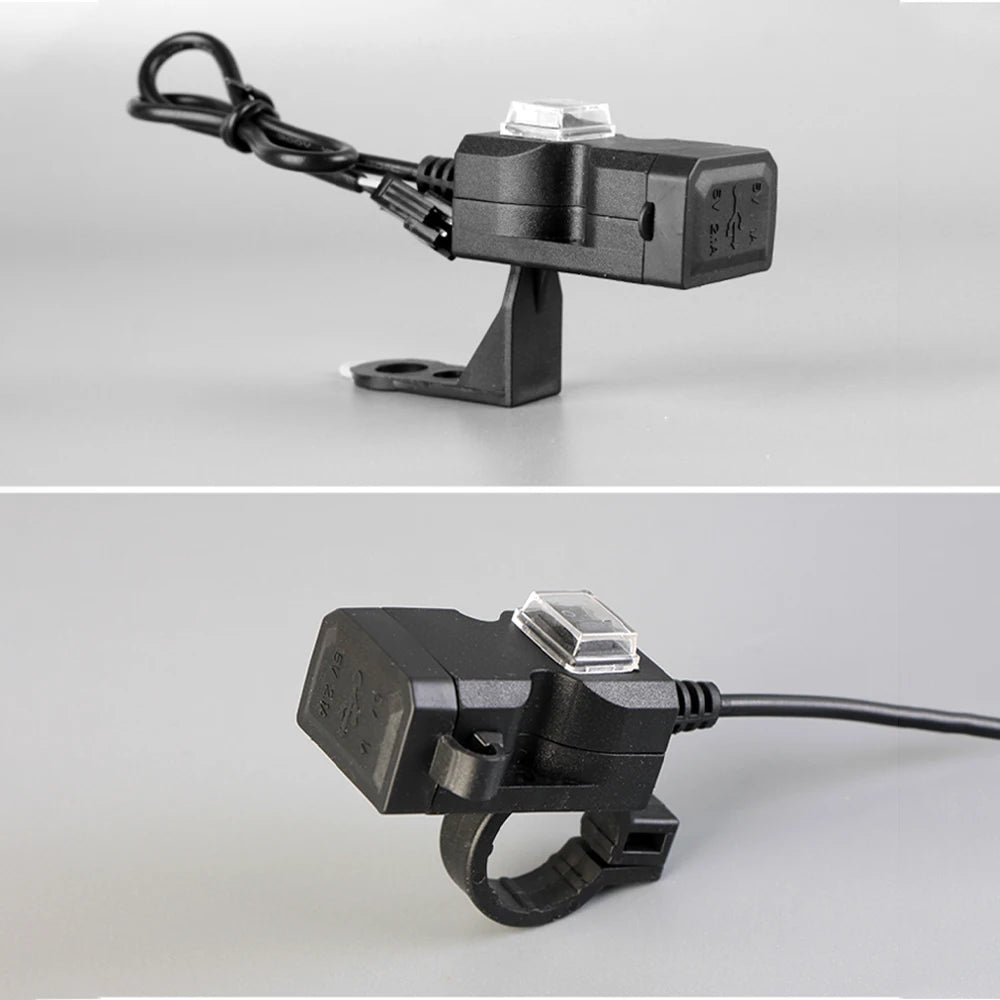 Dual USB Motorcycle Handlebar Charger with Power Switch