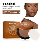 Matte Bronze Pressed Powder for Facial Contouring and Setting