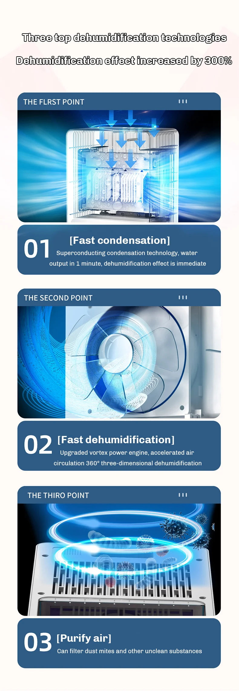 Compact Quiet Electric Dehumidifier for Home and Basement - 9