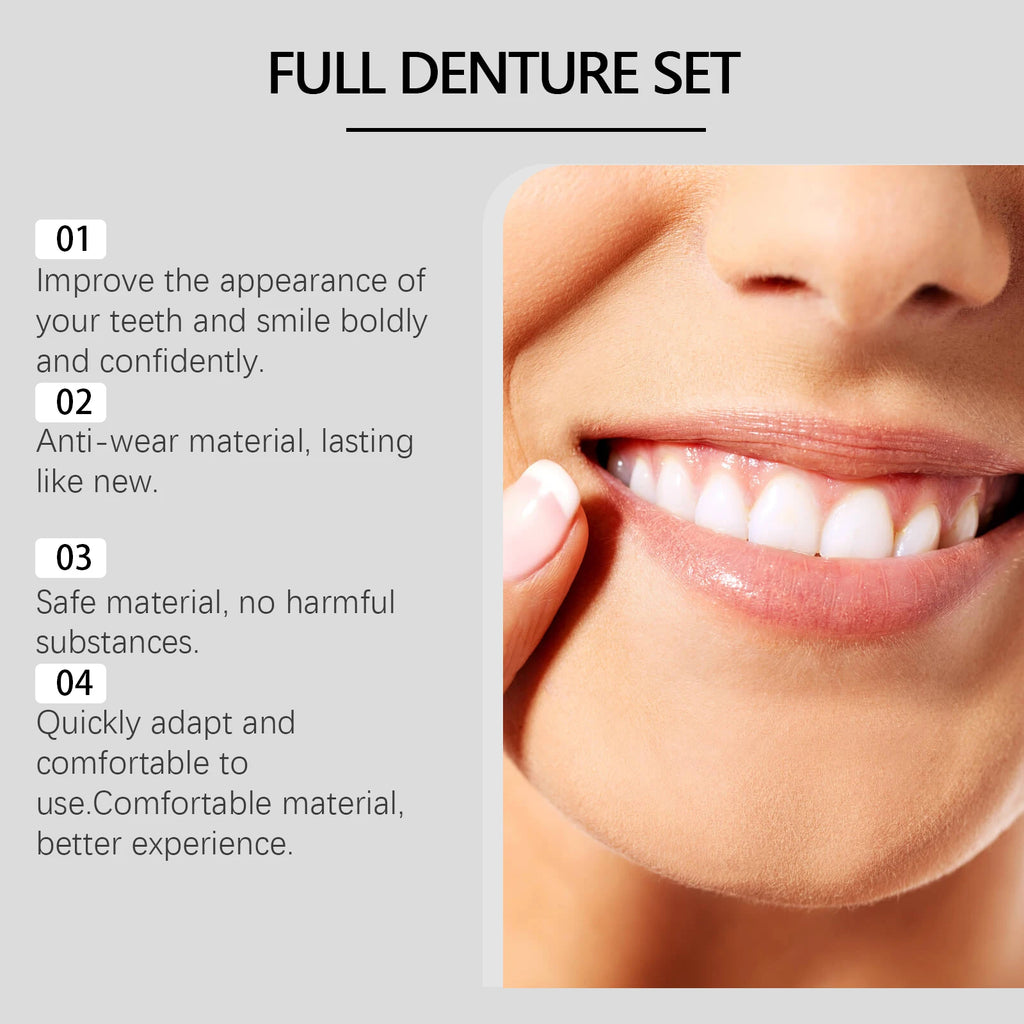 Temporary Silicone Cosmetic Denture Set for Smile Improvement