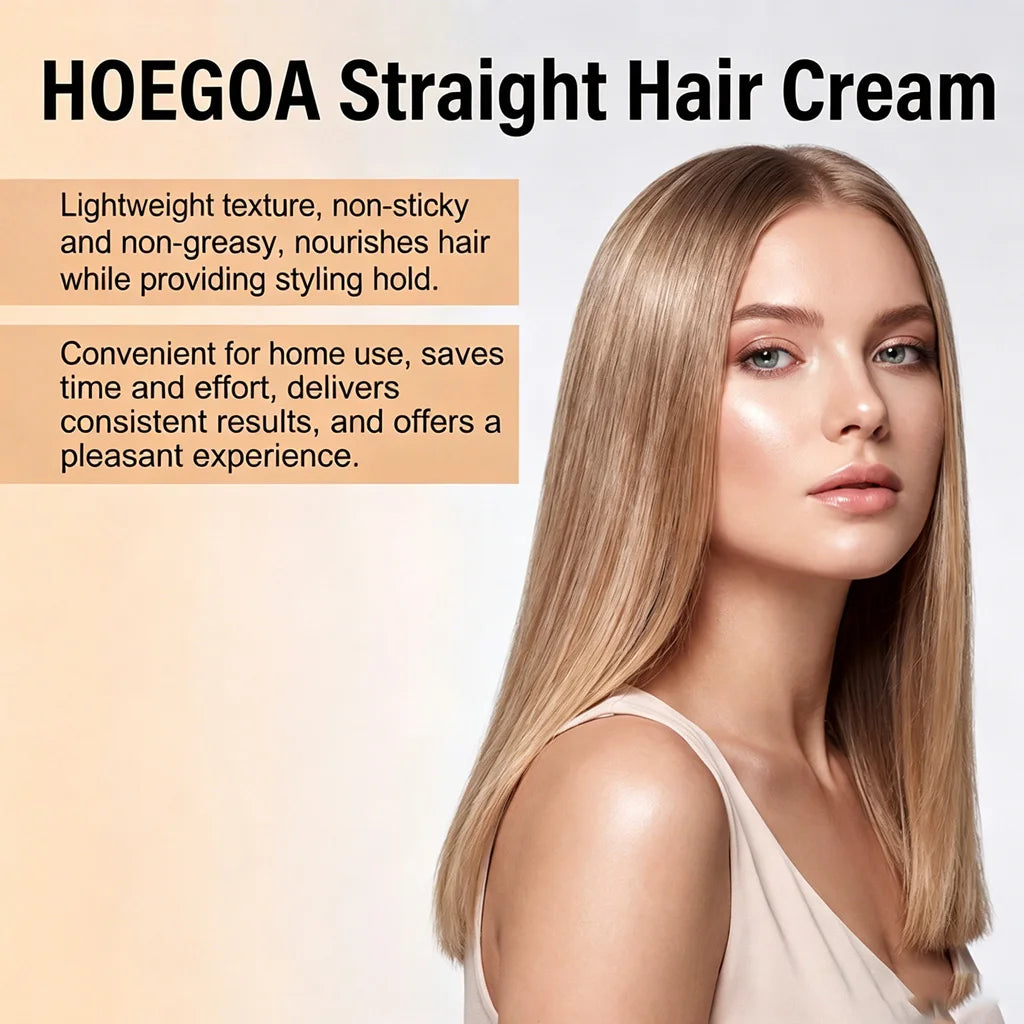 One-Step Hair Straightening Cream with Built-In Comb