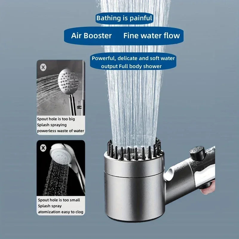High-Pressure Filtered Shower Head with 4 Spray Modes
