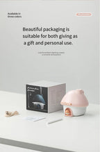Cute Mushroom House Humidifier with LED Night Light