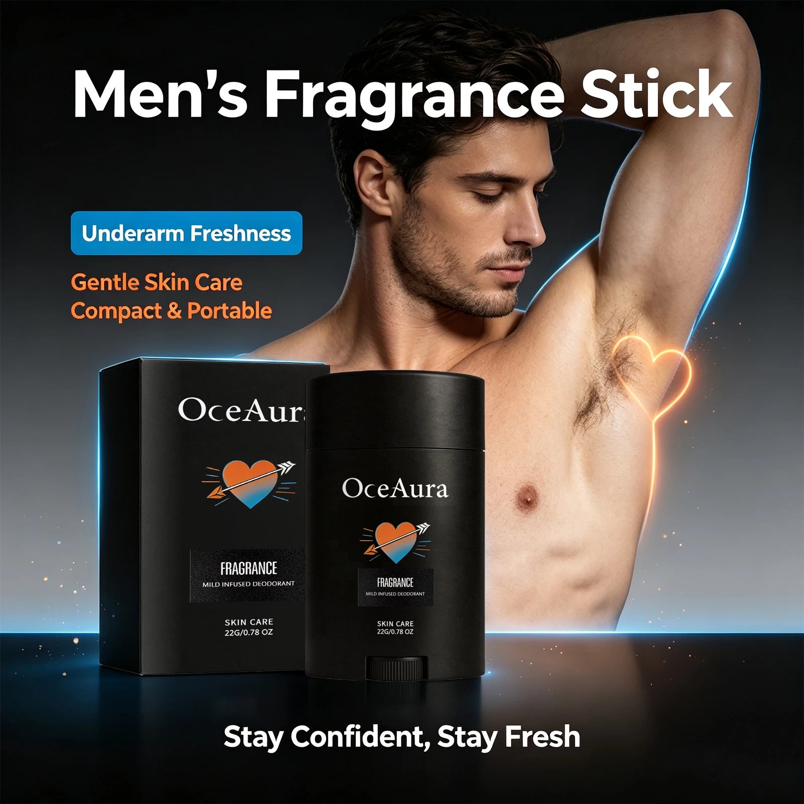 Long-Lasting Solid Deodorant Stick for Men - 6