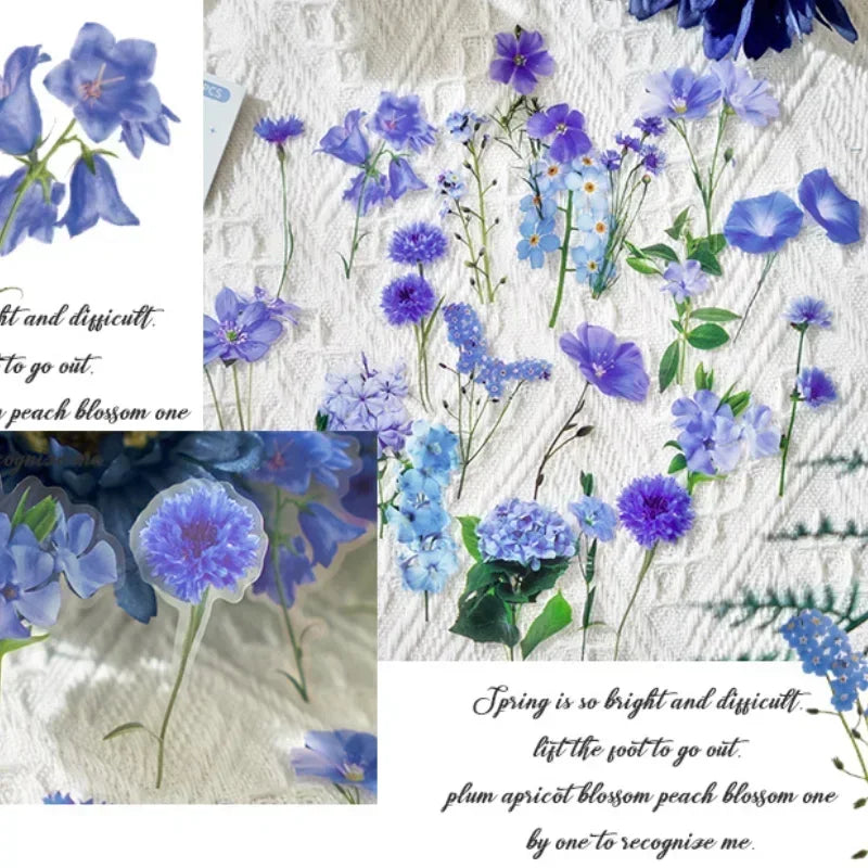 40-Piece Floral Sticker Set for Scrapbooking and Journaling