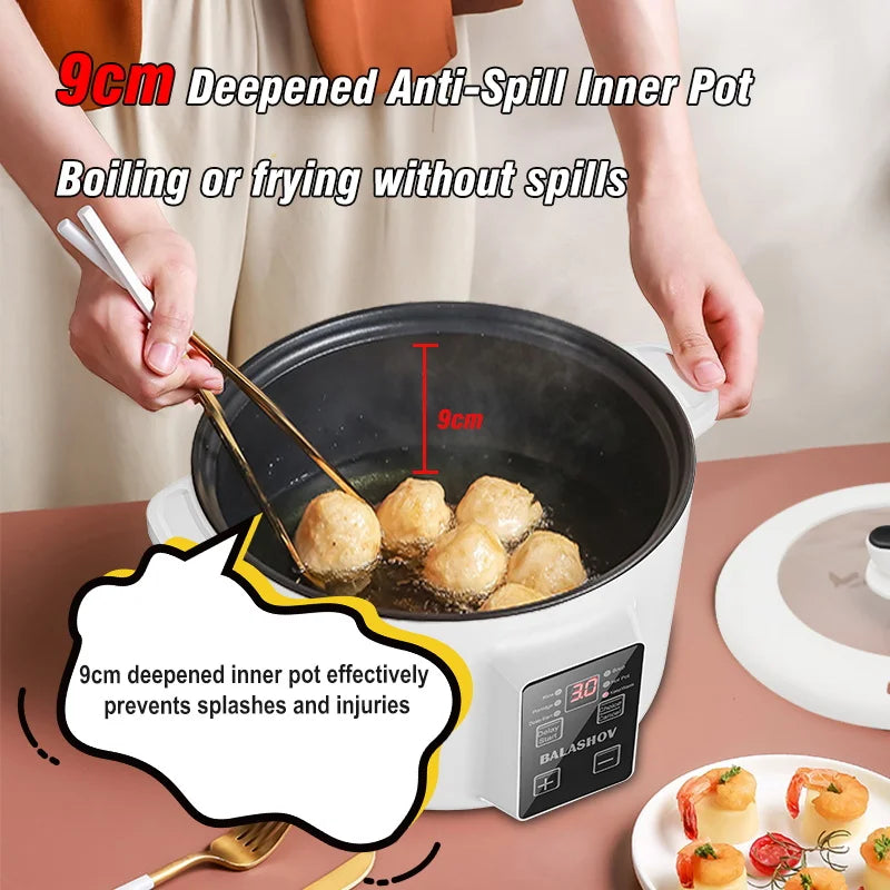 Multifunction 3.5L Non-Stick Electric Hot Pot Cooker