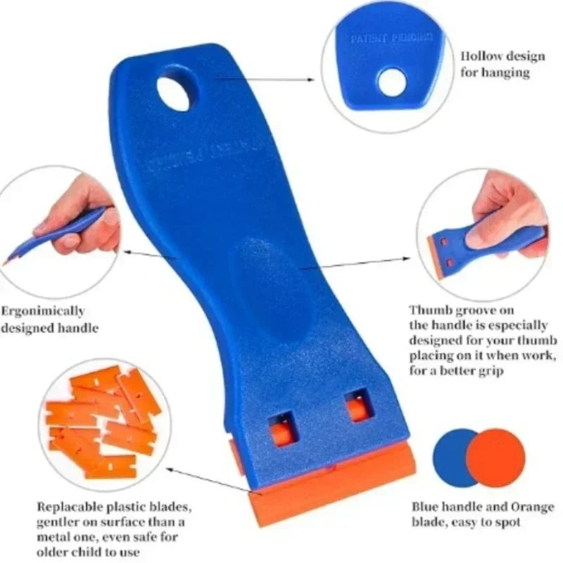 Plastic Razor Scraper Set for Stickers and Decal Removal