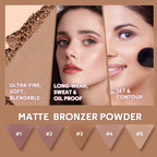 Matte Bronzer Powder for Face Contouring