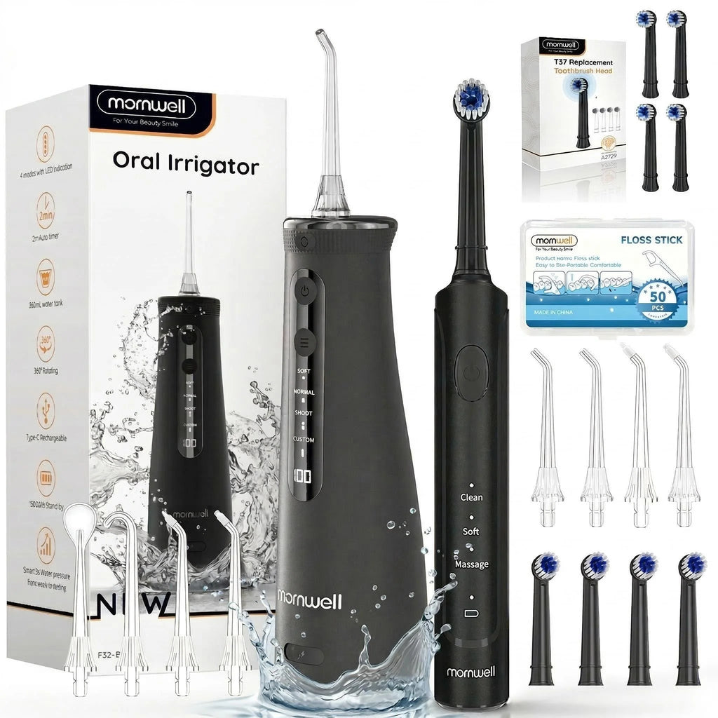 Electric Toothbrush and Water Flosser Combo
