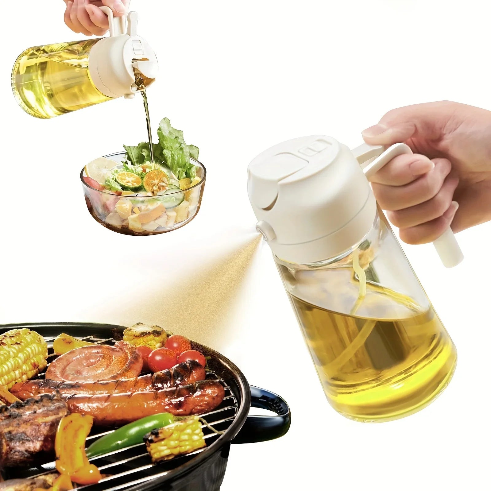 2-in-1 Kitchen Oil Spray and Pour Dispenser