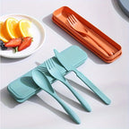 3-in-1 Portable Reusable Travel Cutlery Set with Case