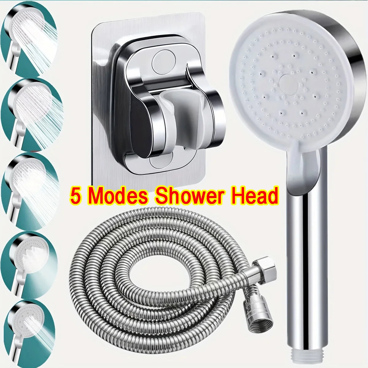 5-Mode High Pressure Handheld Shower Head - 7
