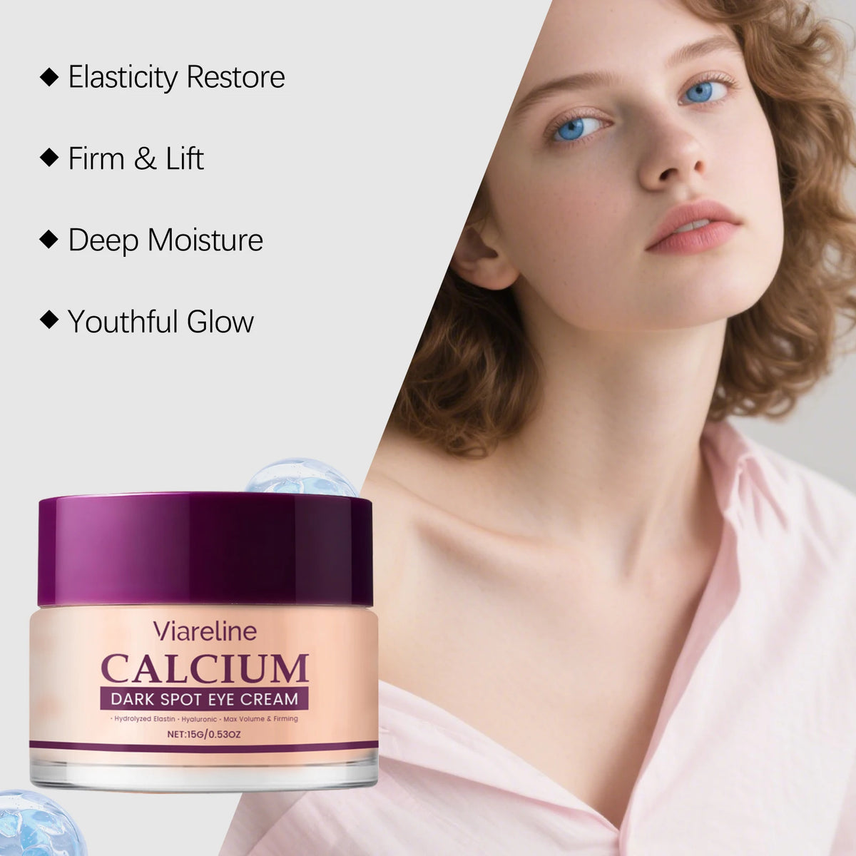Calcium Firming Eye Cream for Dark Circles and Fine Lines