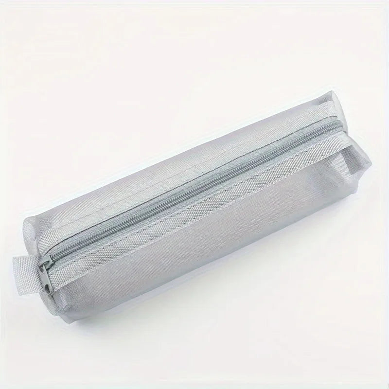 Transparent Mesh Pencil Case Organizer for School and Office - 7