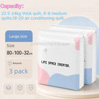 Pump-Free Vacuum Compression Storage Bags for Bedding and Clothes